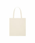 Product SX148 by Stanley/Stella, a plain cream-colored tote bag with two long handles, is displayed against a white background.