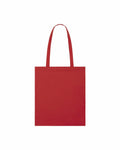 The Stanley/Stella SX148 is a simple red tote bag with two handles, presented against a white background.