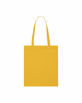 Product SX148, a plain yellow tote bag with two handles from the brand Stanley/Stella, displayed against a white background.