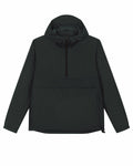 A product from Stanley/Stella, the SX177, is a dark green jacket featuring long sleeves and a half-zip closure.