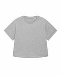 SX198 by Stanley/Stella - A gray crew-neck t-shirt with short sleeves, showcased on a white background.