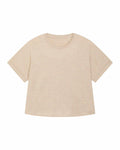 A versatile SX198 T-shirt in light beige from Stanley/Stella, featuring short sleeves and a round neckline, showcased against a white backdrop.