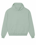 The SX217 from Stanley/Stella is a plain light green hoodie featuring long sleeves and a front pocket, set against a white background.