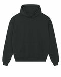 Stanley/Stella's SX217 hooded sweatshirt in dark green, featuring long sleeves and a front pocket, displayed against a plain white background.