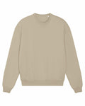 A Stanley/Stella SX218 sweatshirt in plain beige, featuring long sleeves and a round neckline, laid flat against a white background.