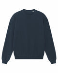 The Stanley/Stella SX218 is a plain dark green crew neck sweatshirt featuring long sleeves and ribbed cuffs and hem, displayed against a white background.