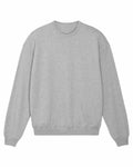 The Stanley/Stella SX218 sweatshirt is shown, featuring a plain gray design with long sleeves and a crew neckline. The image's white background emphasizes the garment's simple and casual style.