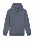 Stanley/Stella SX219 gray hoodie featuring drawstrings and a front pocket, showcased against a white background.