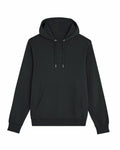 Stanley/Stella SX225 dark green hoodie featuring a front pocket and drawstring hood, showcased against a white background.