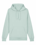The SX225 by Stanley/Stella is a light mint green hoodie featuring a front pocket and drawstring hood, displayed on a plain white background.