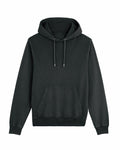 The SX226 from Stanley/Stella is a solid dark green hoodie featuring a front pocket and a drawstring hood.