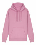 Stanley/Stella's SX226 is a pink hoodie featuring drawstrings and a front pouch pocket.