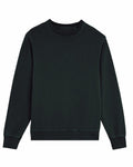 Stanley/Stella's SX230 is a plain dark green sweatshirt featuring long sleeves and a crew neck design.