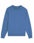 A Stanley/Stella SX230 plain blue crewneck sweatshirt on a white background.