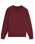 A Stanley/Stella SX230 sweatshirt in plain maroon with a crew neck design on a white background.