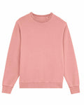 Discover the SX230 by Stanley/Stella—a plain, long-sleeved crewneck sweatshirt in a soft pink hue. This design offers simplicity with its relaxed fit, featuring ribbed cuffs and a ribbed hemline. The fabric looks incredibly soft and comfortable for everyday wear.