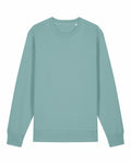 A Stanley/Stella SX230 sweatshirt in plain teal featuring long sleeves and a crew neck, displayed flat against a white background.