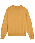 The SX231 by Stanley/Stella is a plain mustard yellow sweatshirt featuring a crew neck along with ribbed cuffs and hem.