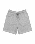 SX232, the gray cotton shorts from Stanley/Stella, are shown laid flat against a white background. They feature an elastic waistband and drawstring.