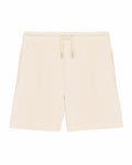 Stanley/Stella's SX232 shorts are a beige pair featuring an elastic waistband with adjustable drawstrings, two side pockets, and a relaxed fit.