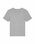The SX234 by Stanley/Stella is a plain gray T-shirt featuring short sleeves and a round neckline, showcased against a white background.