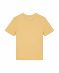 The SX234 by Stanley/Stella is a plain, light yellow t-shirt featuring short sleeves and a round neckline, presented against a white background.