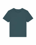 The SX234 t-shirt from Stanley/Stella is showcased against a white backdrop. This forest green shirt features short sleeves and a round neck, boasting a simple and clean design.