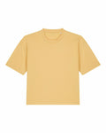 The SX235 from Stanley/Stella is a plain, short-sleeved yellow t-shirt showcased against a white background, featuring a crew neckline and a simple, classic design.