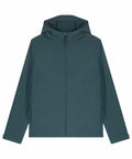 The Stanley/Stella SX238 is a hooded jacket featuring a teal-green color, front zipper, long sleeves, and a sleek design, displayed against a plain white background.