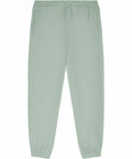 The SX242 by Stanley/Stella are light green sweatpants with an elastic waistband and cuffs, featuring side pockets.