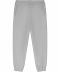 Introducing the Stanley/Stella SX242: a pair of grey sweatpants featuring an elastic waistband and ankle cuffs, complete with two side pockets for convenience.