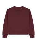 A solid burgundy long-sleeve crew neck sweatshirt from Sweatshirts, shown against a white background.