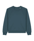 A teal crewneck sweatshirt with long sleeves and ribbed cuffs, collar, and hem from the Sweatshirts collection, displayed flat on a white background.