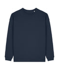 A plain navy blue long-sleeve crewneck sweatshirt from Sweatshirts is shown against a white background, featuring ribbed cuffs, hem, and collar with no visible logos or designs.