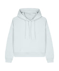 The Hoodies product is a light blue hooded jumper featuring a front pocket, long sleeves, ribbed cuffs and hem, and hood drawstrings, shown against a white background.