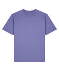 A solid purple short-sleeved T-shirt from our T-shirts collection is shown laid flat on a white background.