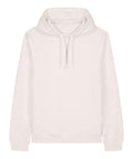 A light beige "Hoodies" sweatshirt with a front pocket and drawstrings is shown against a white background.