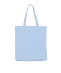 Light blue Bags fabric tote bag with long handles, shown against a white background. Features a plain design with no logos, patterns, or decorations.