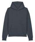 The Hoodies product is a plain, dark grey hooded sweatshirt with long sleeves and a front kangaroo pocket, displayed on a white background.