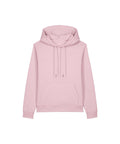 A light pink Hoodies sweatshirt with a front pocket and drawstrings, shown against a white background.
