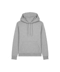 A light grey Hoodies sweatshirt with a hood, front pocket, and drawstrings is displayed on a white background.