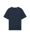 A solid navy blue T-shirts short-sleeve crew-neck T-shirt is displayed against a white background.