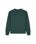 The Sweatshirts product is a plain dark green crew neck with long sleeves, ribbed cuffs and hem, shown against a white background.