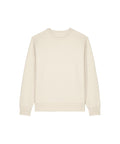 A light beige, plain long-sleeved crew neck sweatshirt from Sweatshirts is laid flat on a white background.