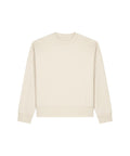 A light beige, long-sleeved crew neck sweatshirt from Sweatshirts is laid flat on a white background.