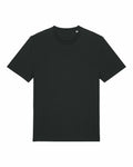 The SX701 by Stanley/Stella is showcased against a white background, featuring a plain black design with short sleeves and a round neckline.
