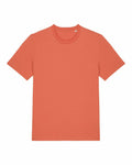 An SX701 T-shirt by Stanley/Stella in plain orange, featuring short sleeves and a crew neckline, displayed against a white background.