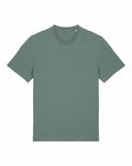 A plain, dark green crew neck T-shirt from Stanley/Stella's SX701 collection is displayed against a white background. The shirt features short sleeves and a minimalist design with no visible logos or patterns.