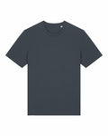 The SX701 by Stanley/Stella is a short-sleeved, crew neck T-shirt in plain dark gray, showcased on a white background.