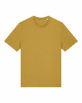 The SX701, a plain mustard yellow T-shirt from Stanley/Stella, is displayed against a white background. It features a simple, classic round neckline and short sleeves with a regular fit design.